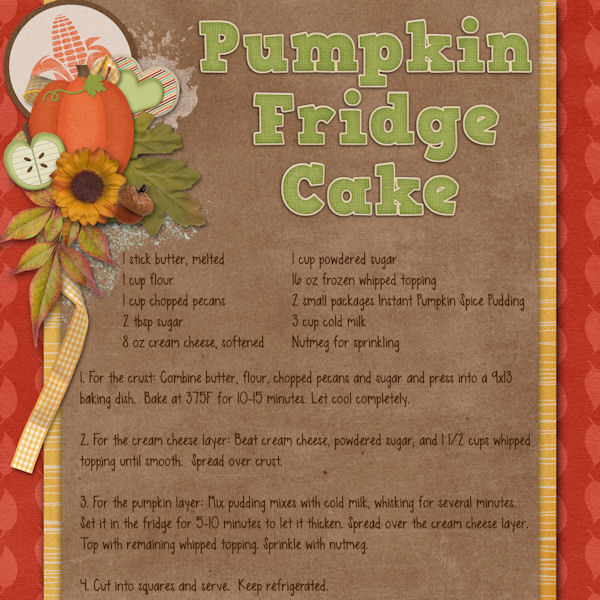 Pumpkin Fridge Cake