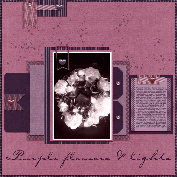 Purple Flowers + Lights