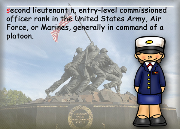"S" is for Second Lieutenant