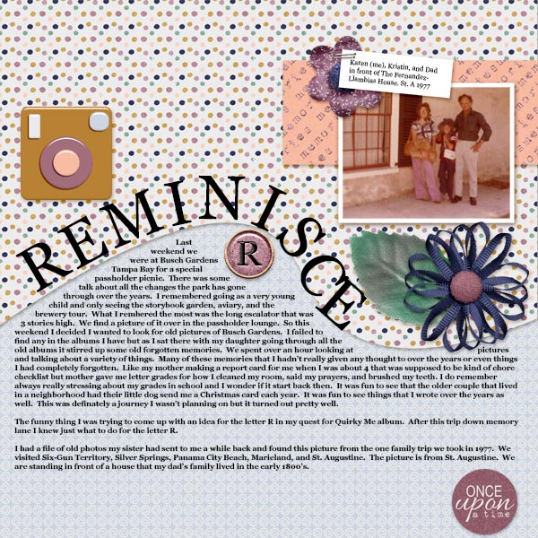 R is for Reminisce