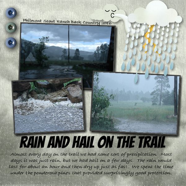 Rain and Hail on the Trail