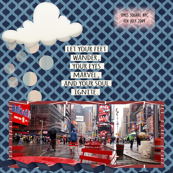 Rain in Times Square