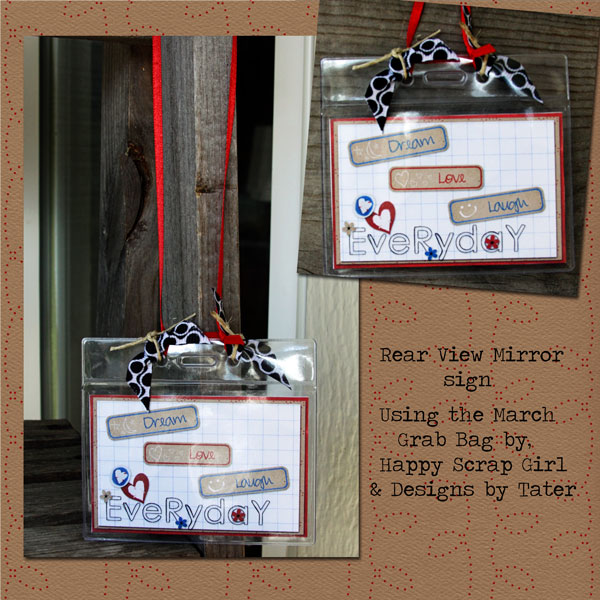 Rear View Mirror Sign
