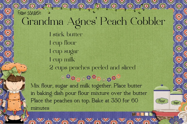 Recipe 8 Peach Cobbler
