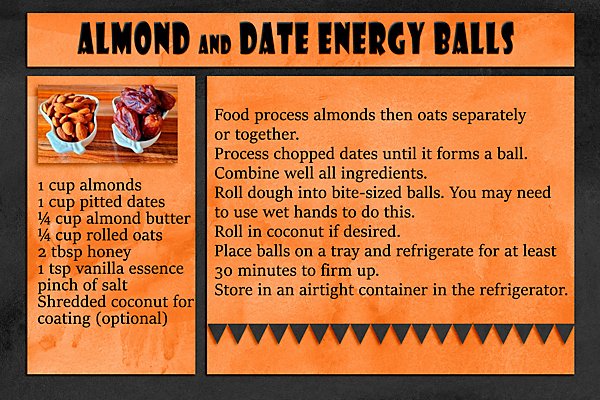 Recipe Card - Almond and Date Energy Balls