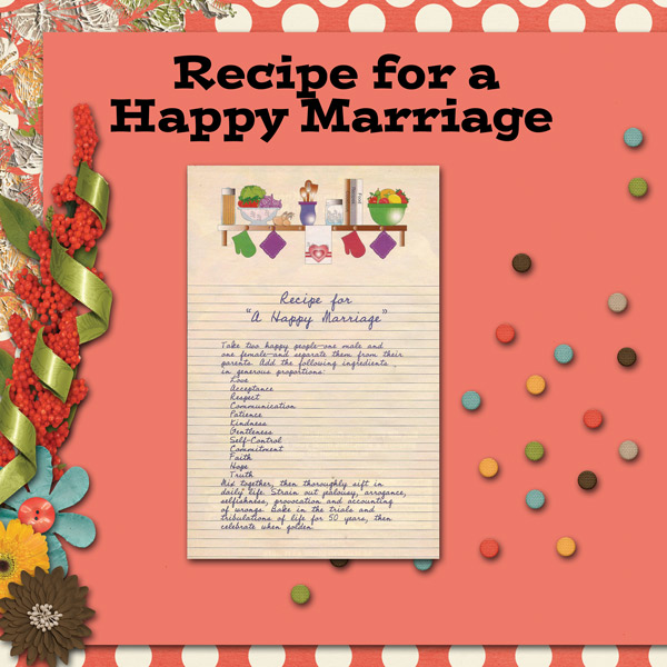 Recipe For A Happy Marriage