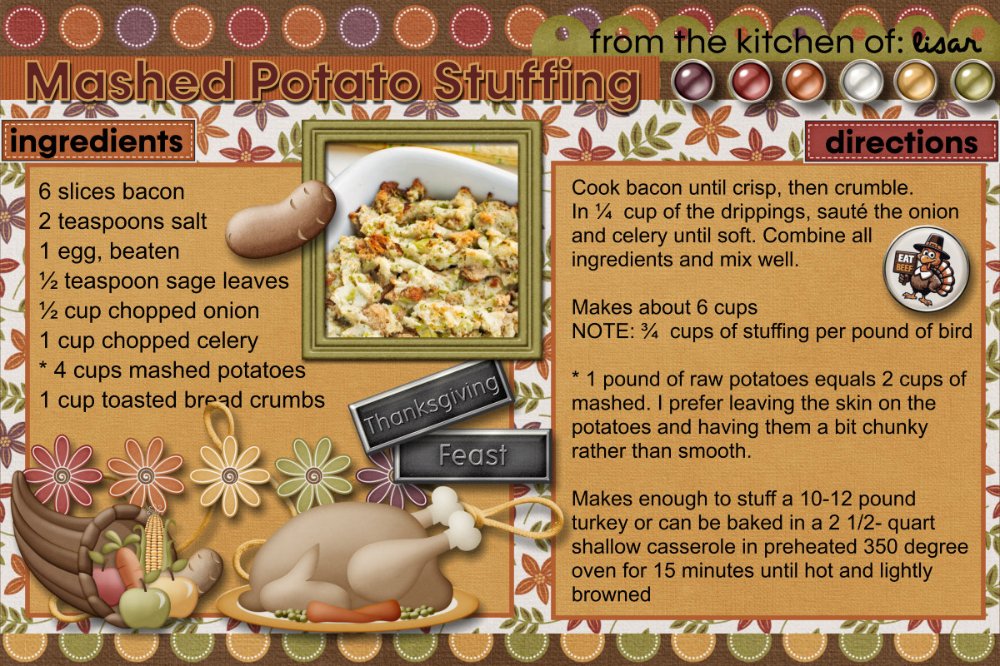 RECIPE Mashed Potato Stuffing