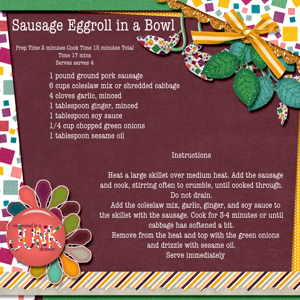 Recipe - Sausage Eggroll in a Bowl
