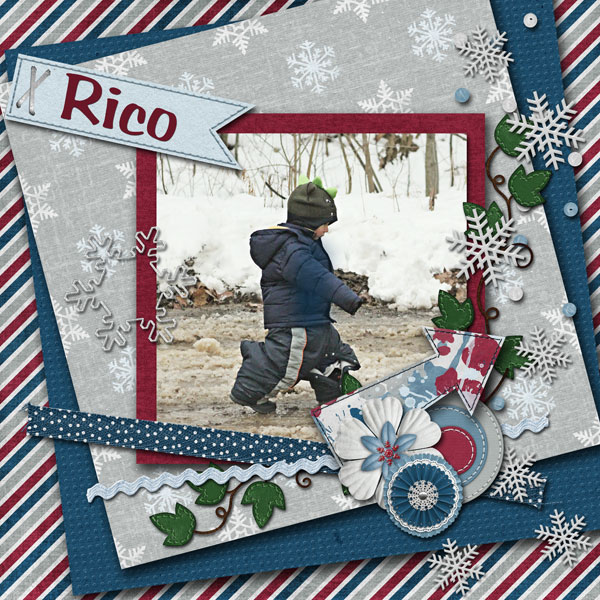 Rico in the snow