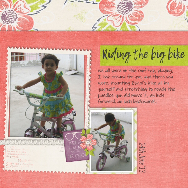 Riding the big bike