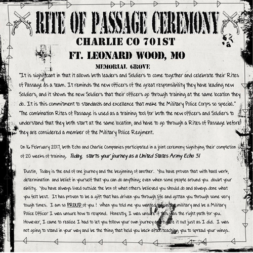 Rite of Passage ... the journey starts here (page 2 of 3)