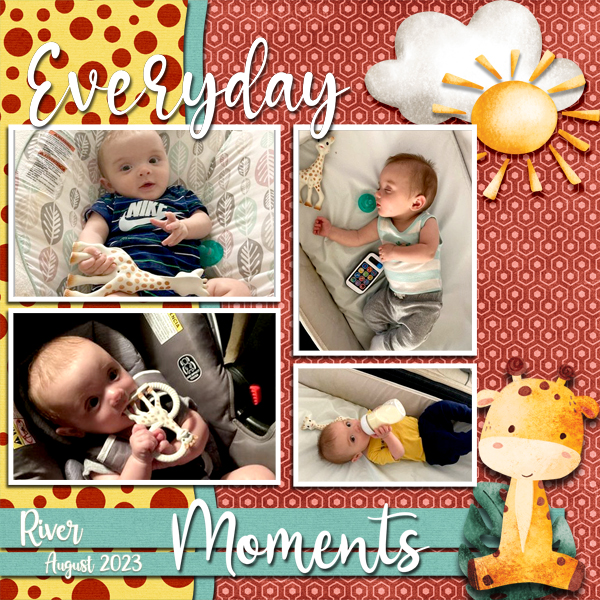 River loves his giraffe!