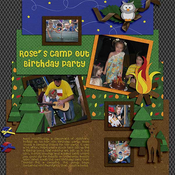 Rose's Camp Out Birthday Party