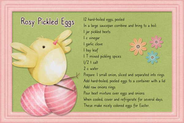 Rosy Pickled Eggs