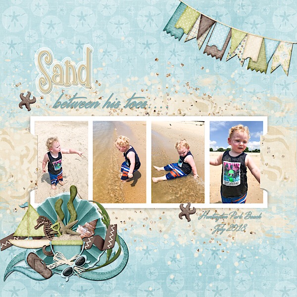 Sand between his toes