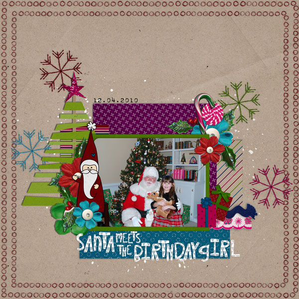 santa and the birthday girl