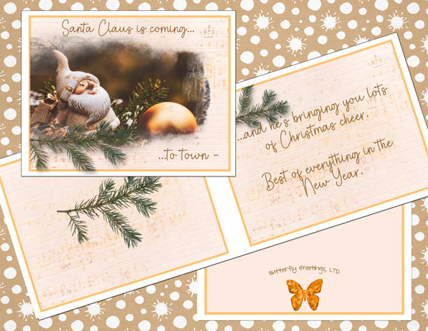 Santa Claus is Coming Greeting Card