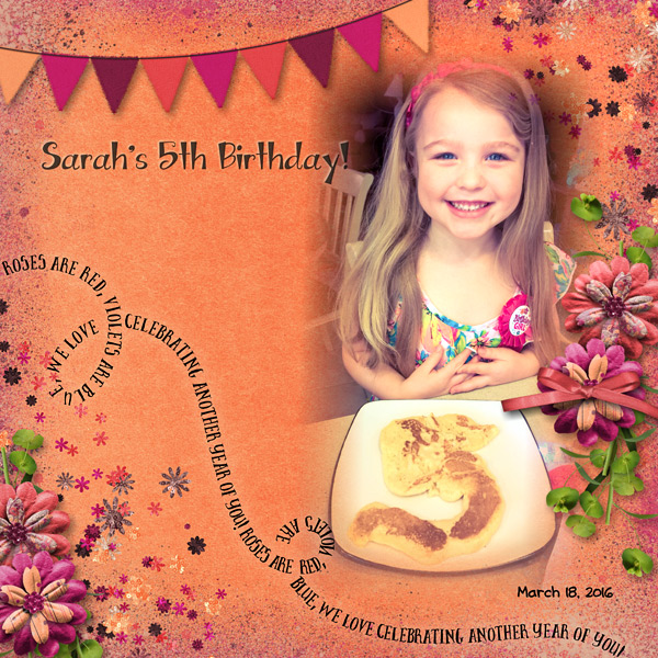 Sarah's 5th Birthday