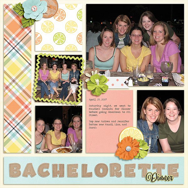 Sarah's Bachelorette Dinner 2