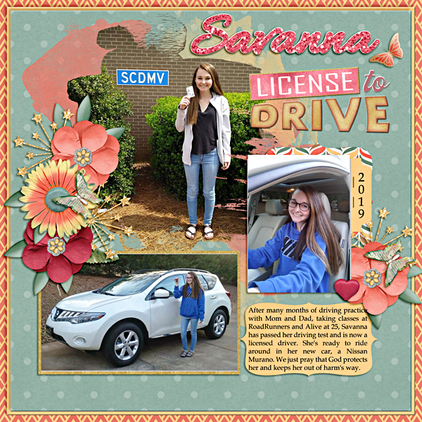 Savanna has a drivers license!