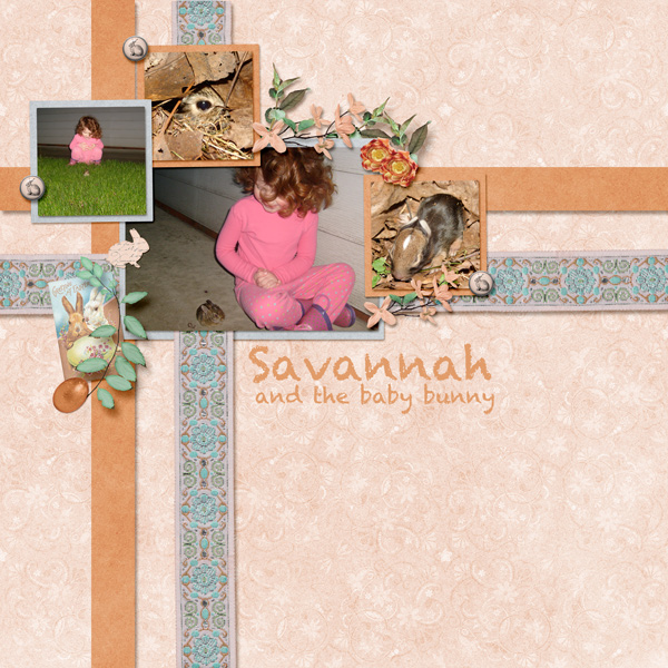 Savannah and the baby bunny