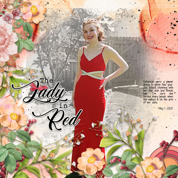 Savannah Lady in Red