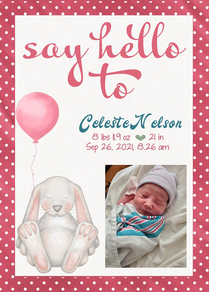 Say hello To postcard Front recolor