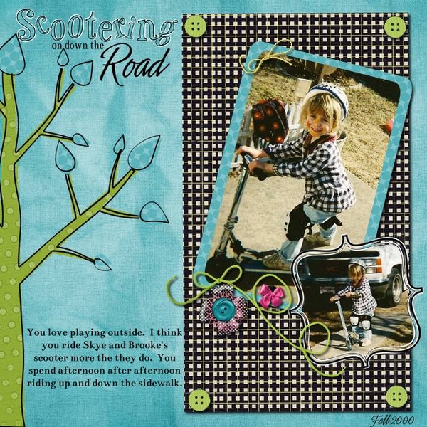Scootering on down the road
