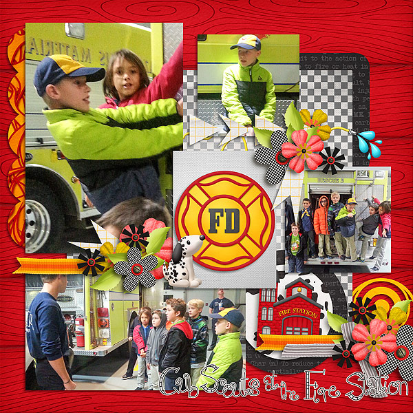 scouts at the fire station