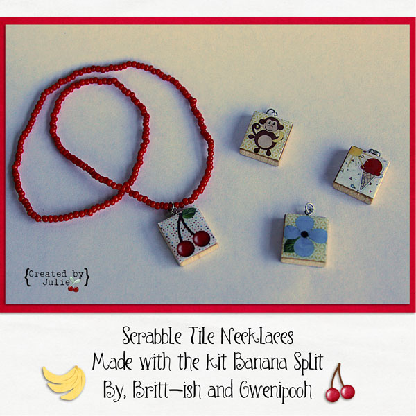 Scrabble tile necklaces