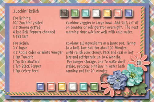 Scrapbooking Day Recipe Card