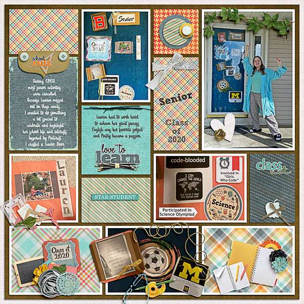 Senior Door Focusing on School Life and Interests