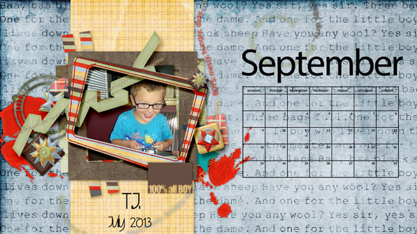 Sept Desktop Calendar TJ