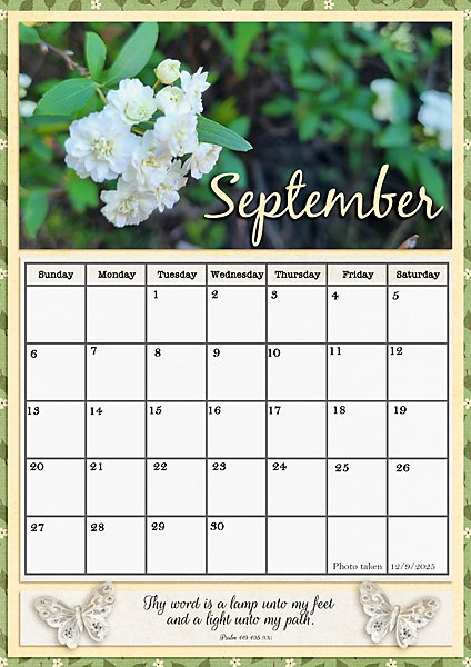 September 2026 Calendar Page