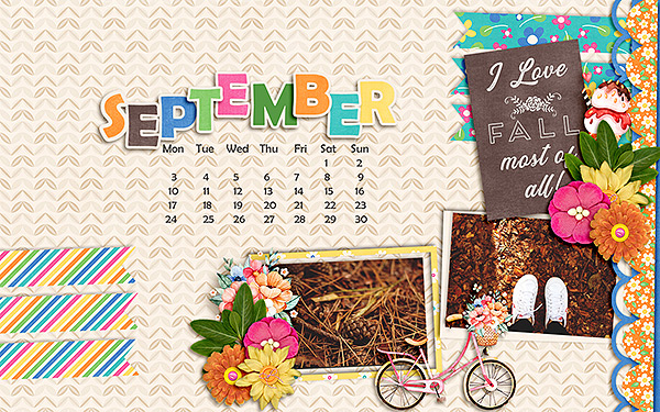 September Desktop Calendar