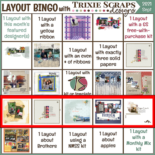 September Layout Bingo