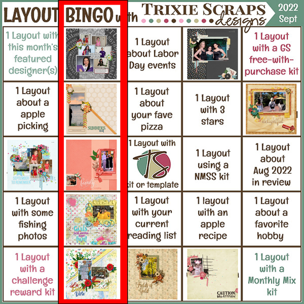 September Layout Bingo