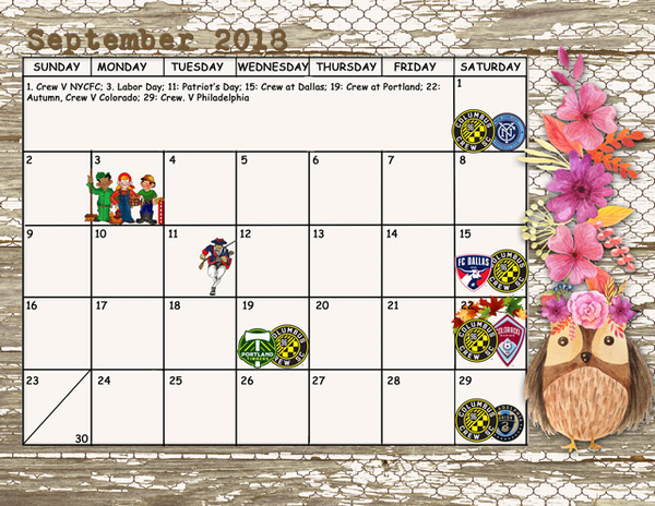 September Sum-Up Calendar