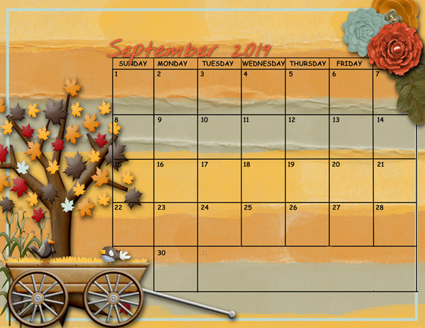 September Sum-Up Calendar