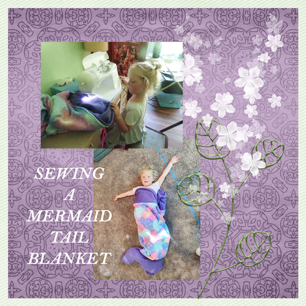 Sewing a mermaid tail blanket