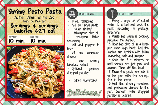 Shrimp Pesto Pasta Recipe