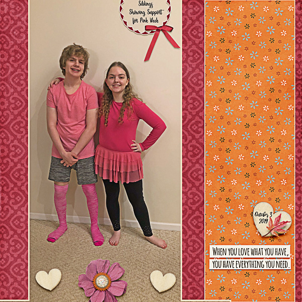 Siblings Supporting Pink Week