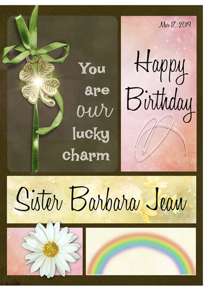 Sister BJ Birthday Card