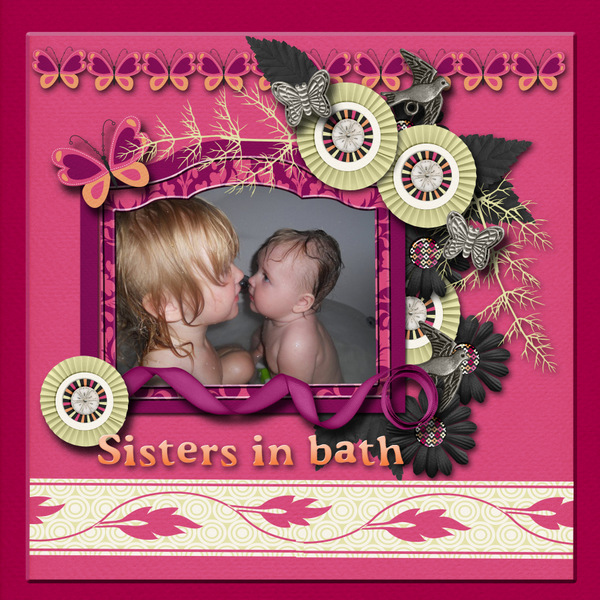 Sisters in bath