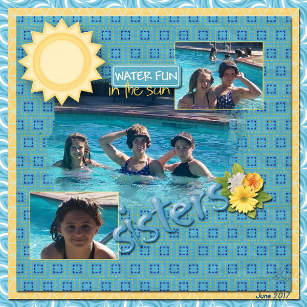 sisters' water fun