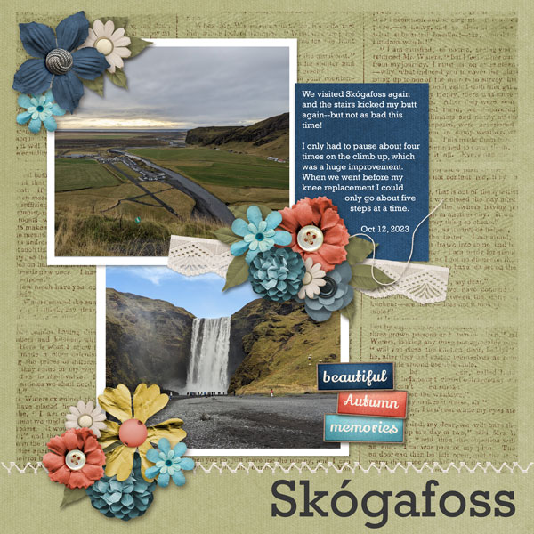Skogafoss waterfall Oct 2023