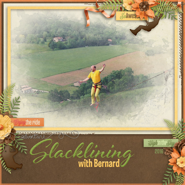 Slacklining with Bernard