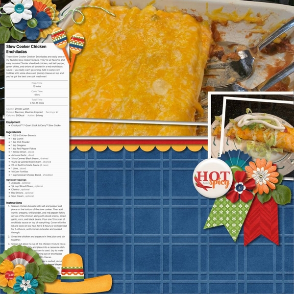 Slow Cooker Chicken Enchiladas