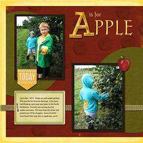 Slow Scrap 9/21 - A is for Apple