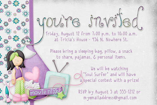 Slumber Party Invite